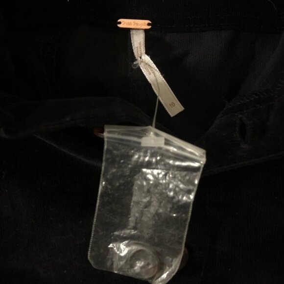 Free People Black Corduroy Old School Love Mini Dress Size 10 - Picture 8 of 11